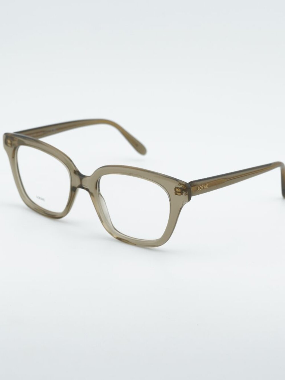 Loewe LW50083I 096 Eyeglasses Shiny Green 51mm Square Frame